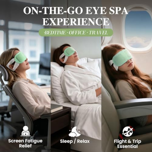 Unzomisity Unscented 8 Pack Disposable Heated Steam Eye Masks for Relaxation