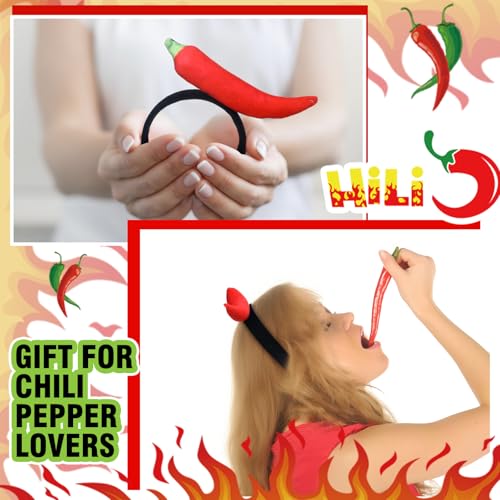 Knitgrip 2-Pack Chili Pepper Food Headbands Funny Costume Accessories