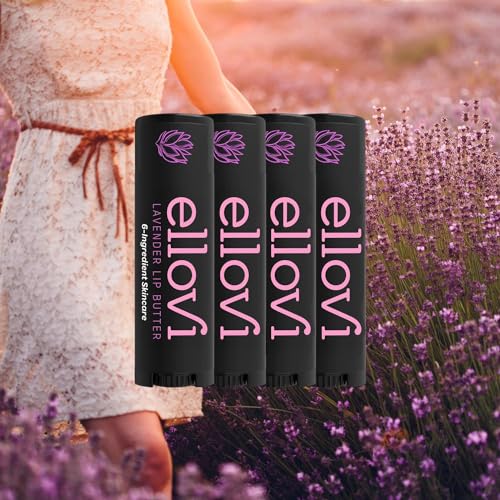 Ellovi Lavender Lip Butter - Organic 4-Pack Lip Balm