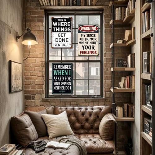 Funny Garage Metal Sign - 8x12 Inch Man Cave Wall Art