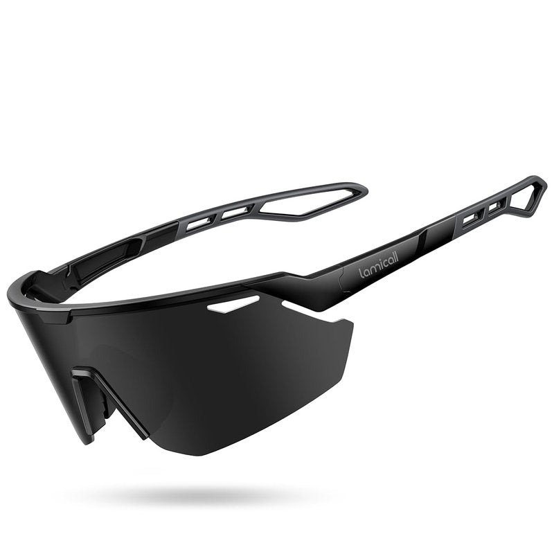 Lamicall Polarized Sports Sunglasses for Men Women, [24g Ultralight] [Adjustable Nose Pad] UV400 Protection Sun Glasses for Cycling Running Baseball Fishing Golf Beach Volleyball Driving