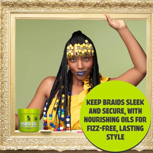 Pardon My Fro Strong Hold Braiding Gel 16oz - Edge Control for Curly Hair & Dreads