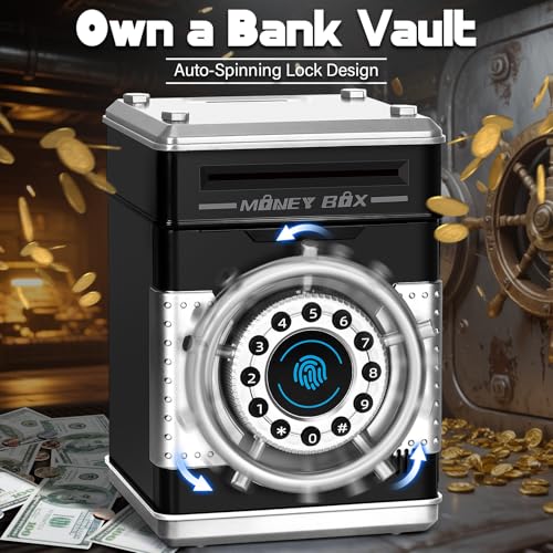 Interactive Electronic Piggy Bank for Kids - Black ATM Money Box