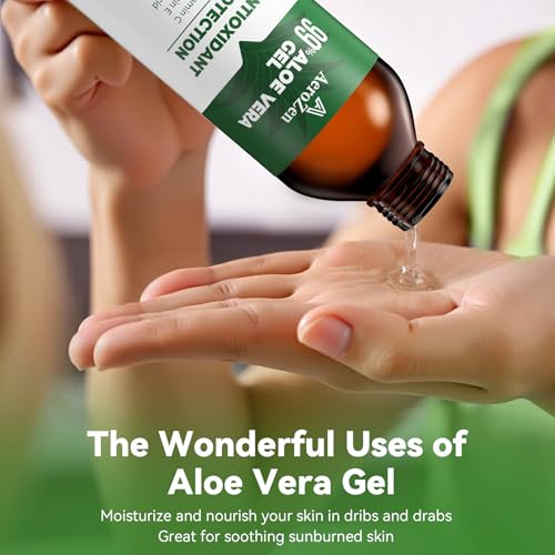 Aero Zen 99% Natural Aloe Vera Gel 8.45 Fl Oz Pack of 2 - Hydrating & Soothing