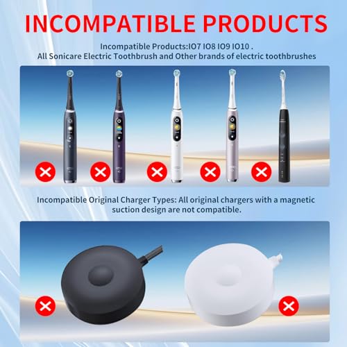 Wall Charger for Oral-B Electric Toothbrush - Space-Saving Induction Base