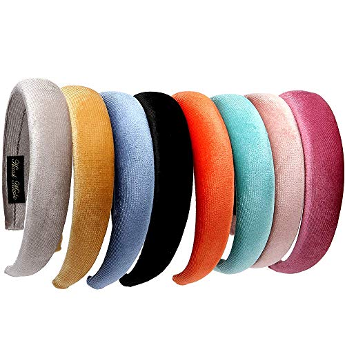 LONEEDY 8-Pack Velvet Sponge Headbands for Women - Comfortable & Stylish