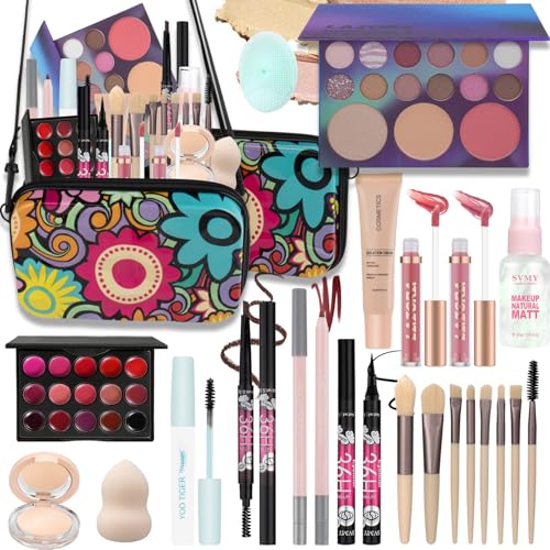 Venshun E Set Box Makeup Kit - All-in-One Travel Makeup Set for Teens