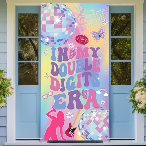 In My Double Digits Era Door Banner for 10th Birthday Party Decor