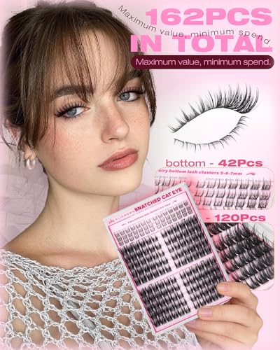 Cat Eye Lash Clusters - Pre-Mapped Wispy Eyelash Extensions Set