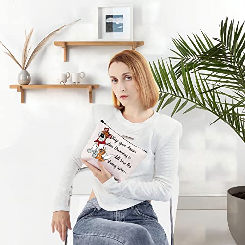 Waterproof Canvas Makeup Bag - 23x17cm Travel Cosmetic Organizer Pouch