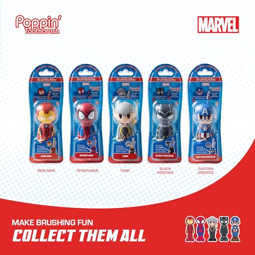 Brush Buddies Marvel Thor Kids Toothbrush with Travel Cover