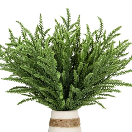 30 Pcs Artificial Pine Branches - Realistic Faux Evergreen Stems for Christmas Crafts & Decoration