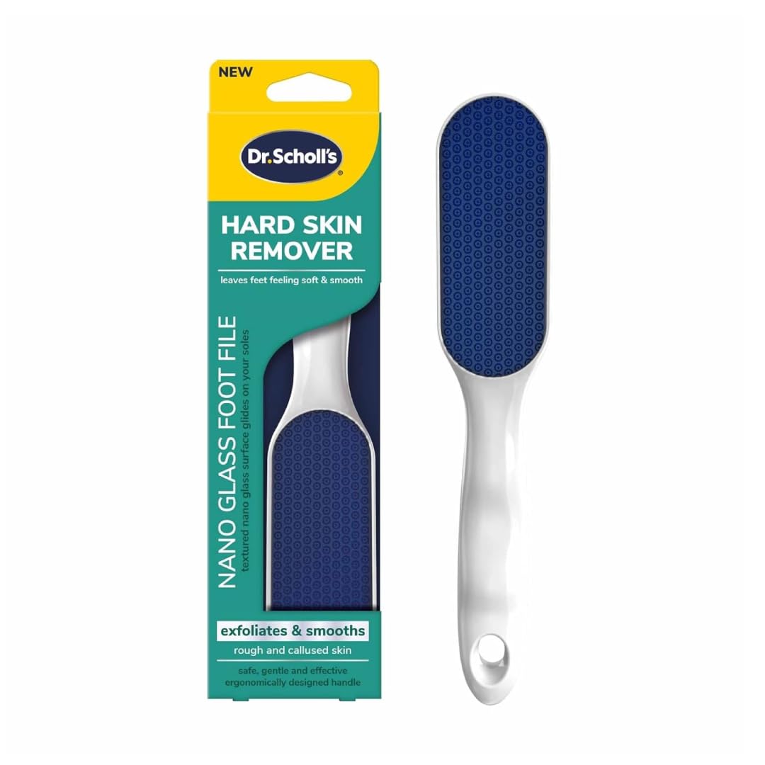 Dr. Scholl's Foot Callus Remover - Durable Nano Glass Foot File for Smooth Skin | Hygienic Pedicure Tool
