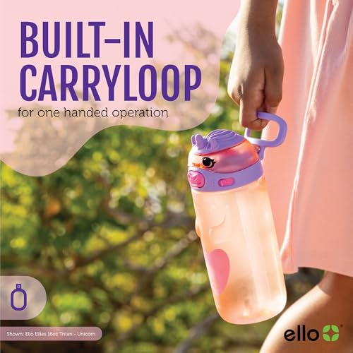 Ello Ellies 16oz Kids Water Bottle - BPA-Free, Leakproof, Animal Design