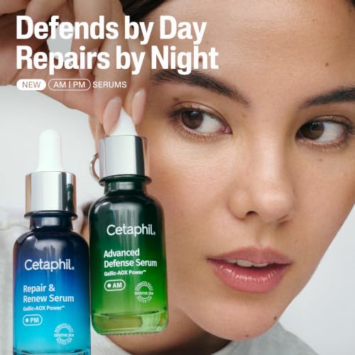 Cetaphil Repair & Renew Night Face Serum 1oz - Sensitive Skin, Vitamin E, Hydrating