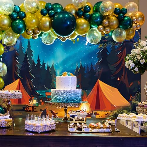 Adventure Camping Banner Backdrop for Happy Camper Theme Parties