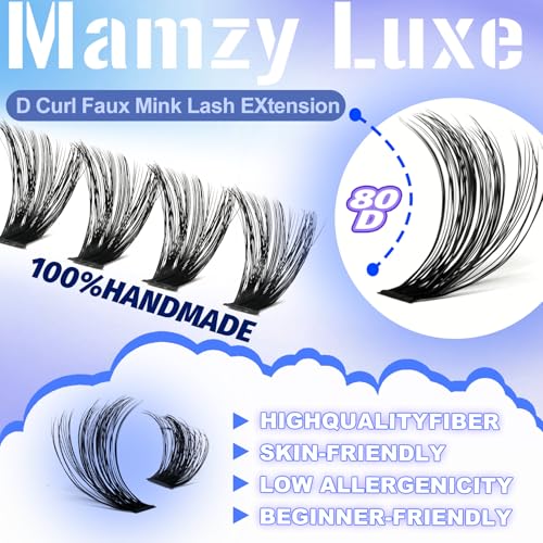 MAMZY LUXE Eyelash Clusters Kit - 240PCS 10-18MM D Curl