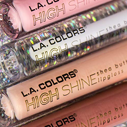 L.A. COLORS High Shine Shea Butter Lip Gloss Pack of 4 - 0.14 Oz Each
