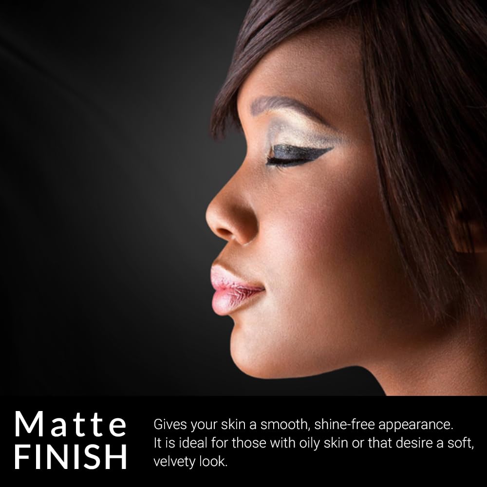 Cream To Powder Foundation - Full Coverage for Deeper Skin Tones | Long Lasting Matte Finish, 0.30 oz
