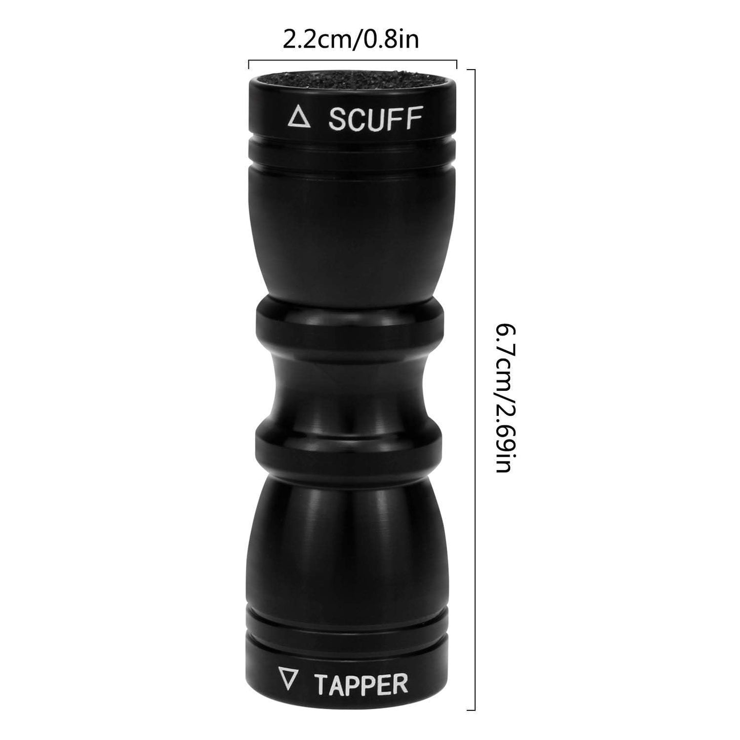 SelfTek Pool Cue Tip Shaper, Billiard Pool Stick Tip with 3 in 1 Billiard Pool Cue Accessories Tool Scuffer/Shaper/Aerator 1Pack (Black)