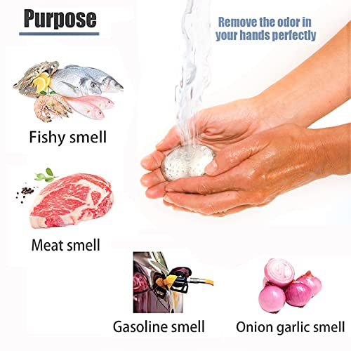 Stainless Steel Odor Remover Soap with Stand for Hands & Kitchen Use