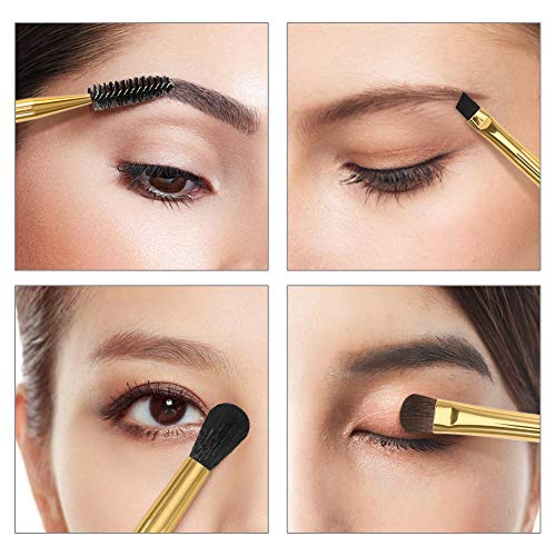 Docolor Duo Eyebrow and Eyelash Brush Set - 2PCS Angled Brow & Spoolie