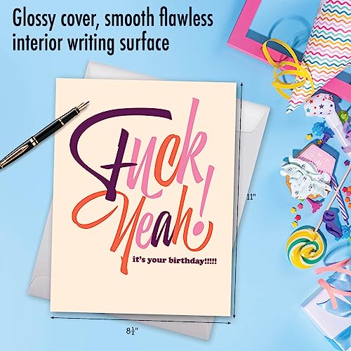 Funny Jumbo Birthday Greeting Card - Eff Yeah! - NobleWorks