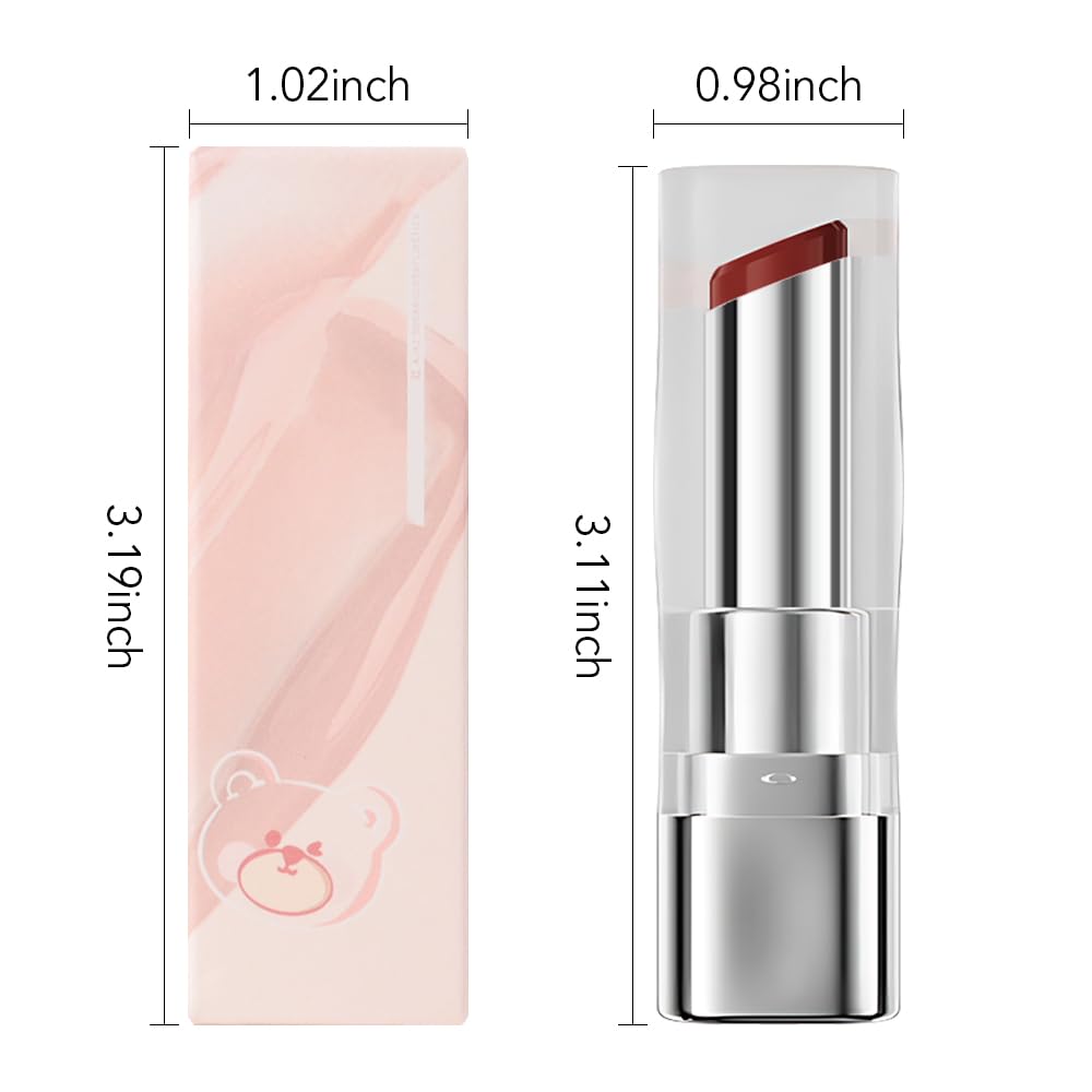 HHLTOH 1Pcs Tinted Lip Balm Moisturizing Lipstick – Warm Orange Brown Sheer Hydrating Lip Color for Dry Lips – Nourishing Lip Balm for All Women with a Subtle Natural Scent (S03 Autumn)