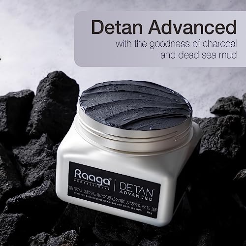 Raaga Professional De-Tan Cream with Charcoal & Dead Sea Mud - Deep Cleansing & Hydrating, 17.64 oz