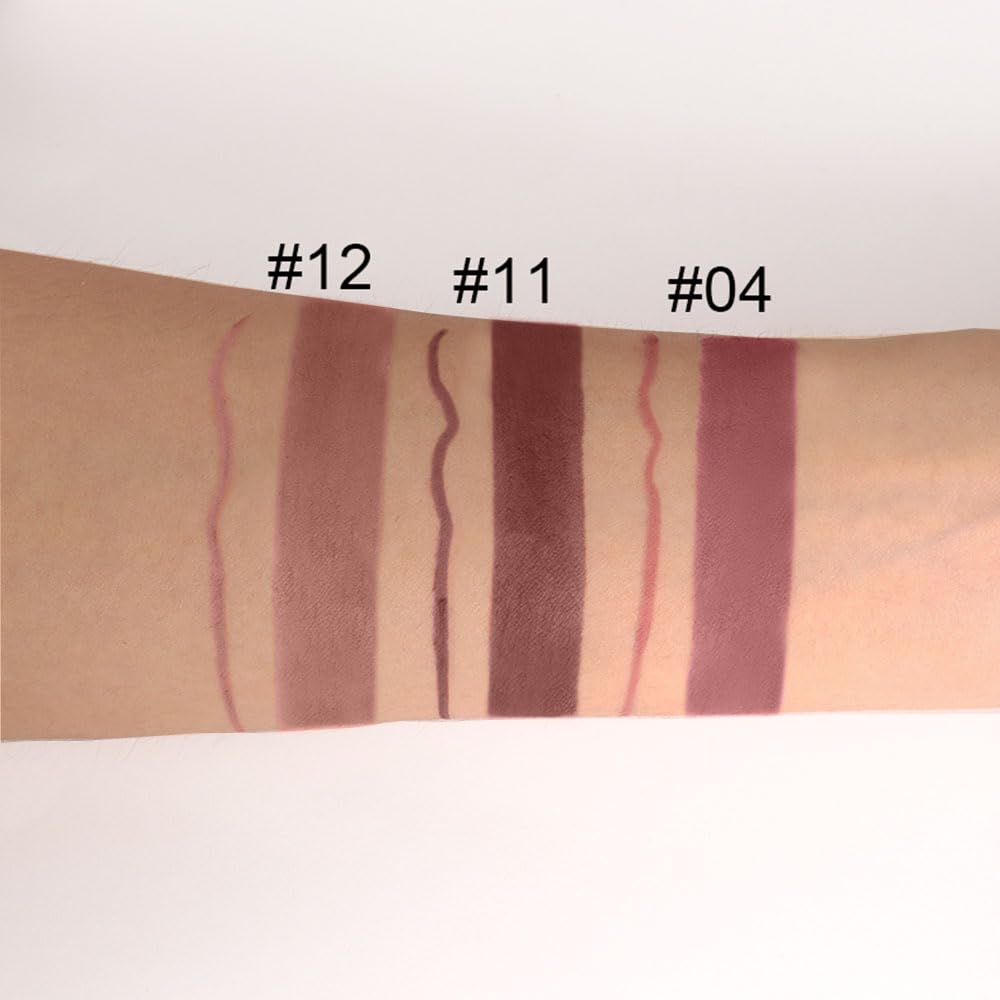 Chestnut Nude Brown Matte Lip Liner & Lipstick Set - Long Lasting, Waterproof, Smudge Proof | Antique Rose