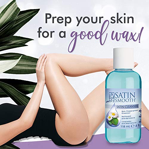 Satin Smooth Skin Preparation Cleanser for Waxing, 4 oz (Pack of 2)
