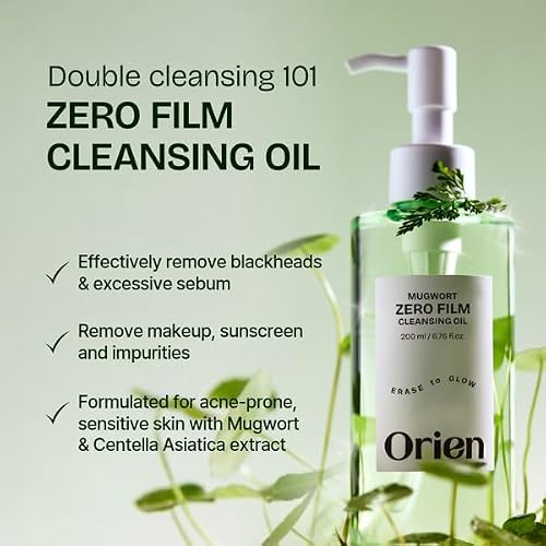 Orien Mugwort Zero Film Cleansing Oil 6.76 fl.oz. 200ml ¤ÓDaily Makeup Blackhead Removal No pore clogging Korean skincare double cleansing