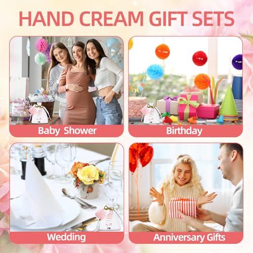 40-Pack Rose Hand Cream Gift Set for Baby Shower & Wedding Party Favors