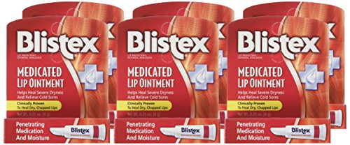 Blistex Medicated Lip Ointment 0.21 oz Pack of 6 - Soothes Dry, Chapped Lips