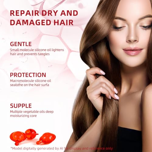DaiLaiFu Hair Oil Capsule 2-Pack - Leave-In Serum for Frizz Control & Shine