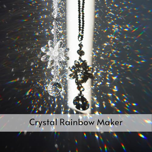 Clear Crystal Ball Prism Suncatcher for Car & Home Decor