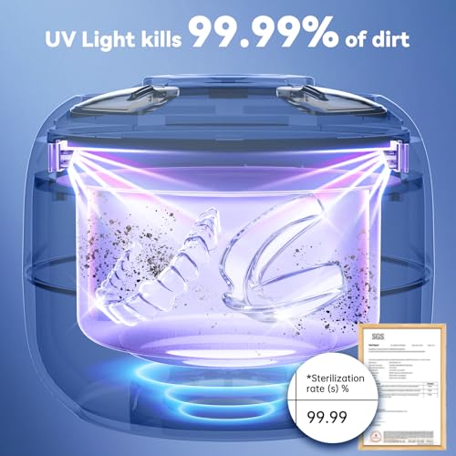 Doporro Ultrasonic Retainer Cleaner - 42kHz Deep Clean for Dentures & Aligners