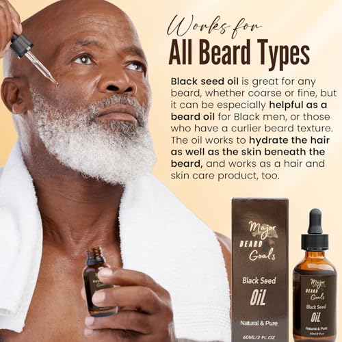 Black Seed Beard Oil for Men - Natural Growth, Hydration & Strength, 2oz