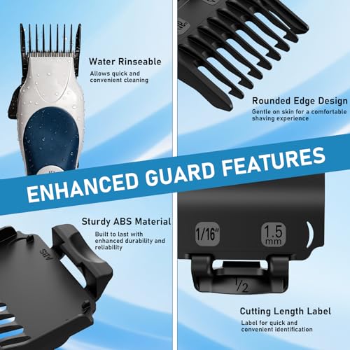 Wahl Clipper Guards Set - 2 Pack Replacement Guide Combs 1/16"