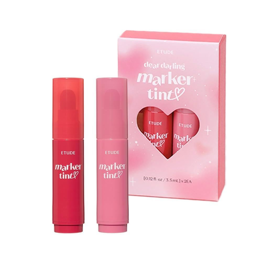 Dear Darling Marker Tint - Hydrating Long Lasting Lip Stain #5 Pink Tangerine (5g) | High Pigment Kbeauty Lip Tint