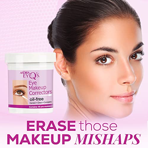 Andrea Oil-Free Eye Makeup Correctors 50-Count Pack of 3 - Contact Lens Safe