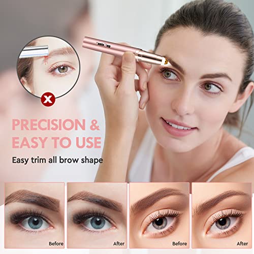 gurelax Rechargeable Eyebrow Trimmer & Painless Facial Hair Remover