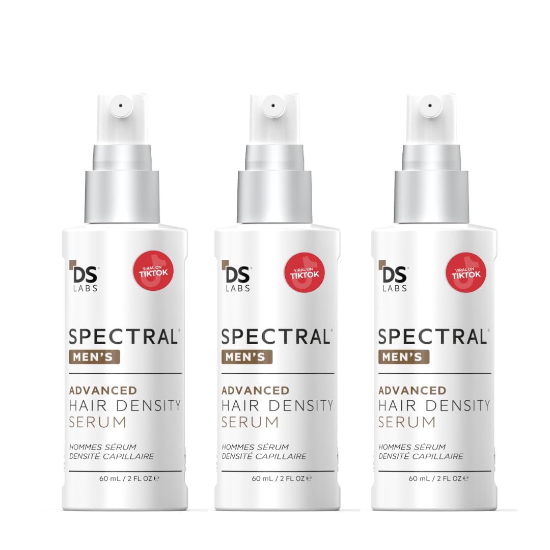 Spectral Men’s Hair Density Serum - Lightweight Leave-In for Thicker, Fuller Hair | Fast Absorbing, Non-Greasy, 60mL (3 Pack)