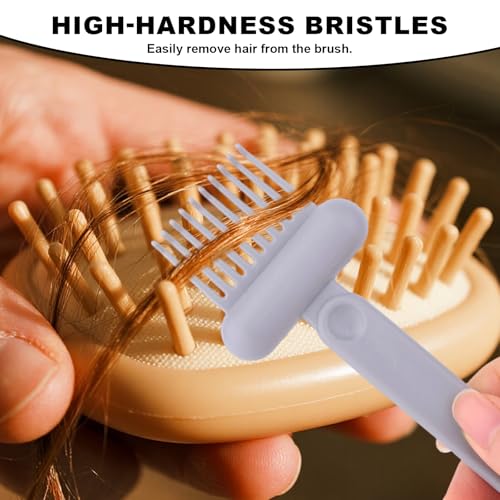 Gray 2-in-1 Comb & Brush Cleaner Tool for Hair Styling Tools - Portable & Ergonomic