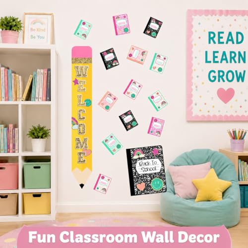 Back to School Door Decorations Kit - Boho Welcome Decals