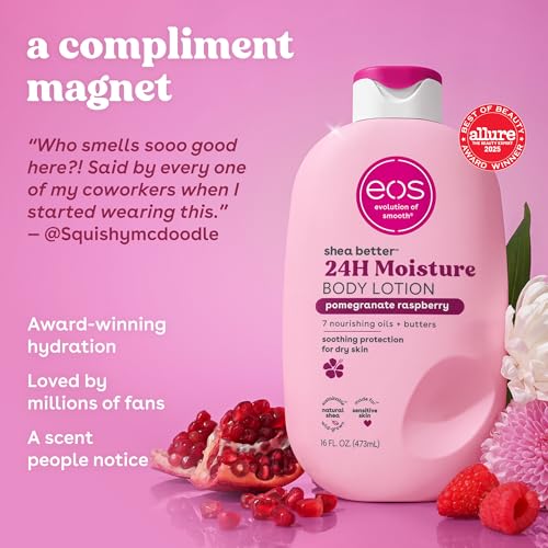 eos Shea Better Body Lotion, Pomegranate Raspberry, 16 fl oz (Pack of 2)