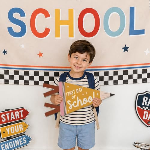 First Day of School Felt Pennant Banner | Back to School Decor