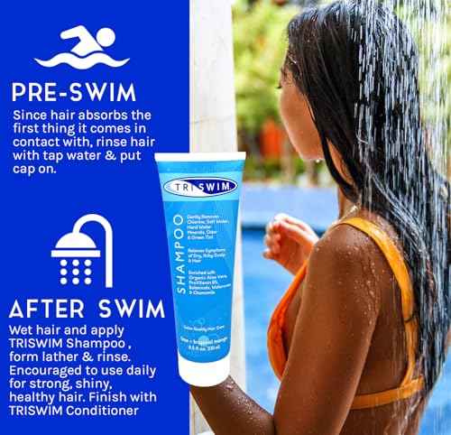 TRISWIM Chlorine Removal Shampoo for Swimmers, Moisturizing Hair Repair