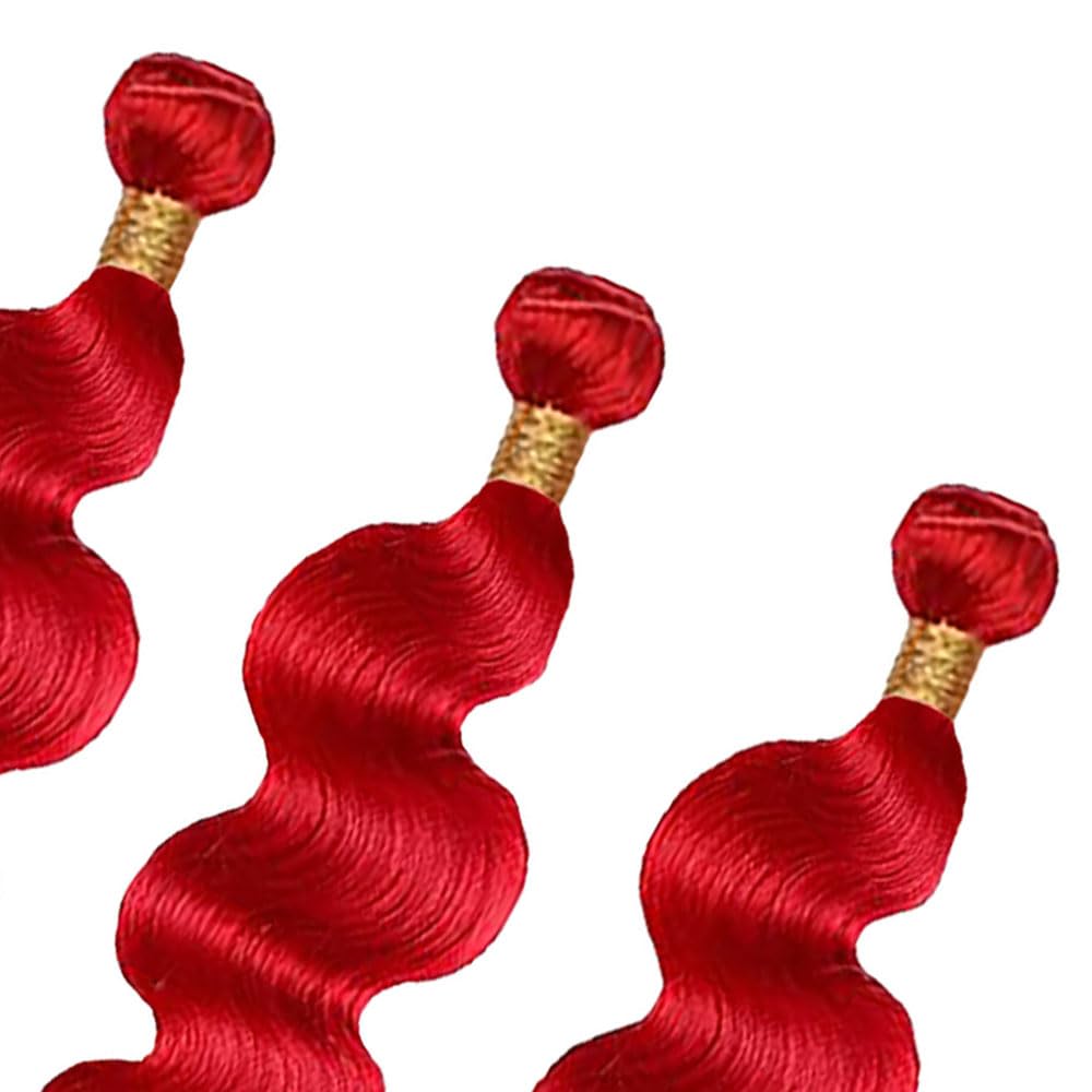 Red Bundles Human Hair Wine Red Body Wave Bundles 26 26 26 Inch Peruvian Virgin Burgundy Body Wave Bundle Hair Extensions