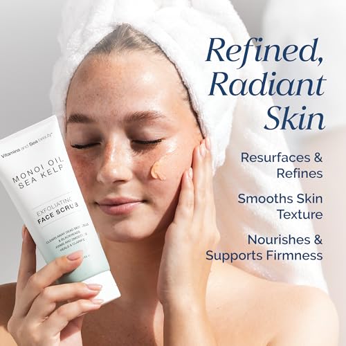Vegan Exfoliating Face Scrub with Monoi Oil & Sea Kelp - 5.1 fl oz